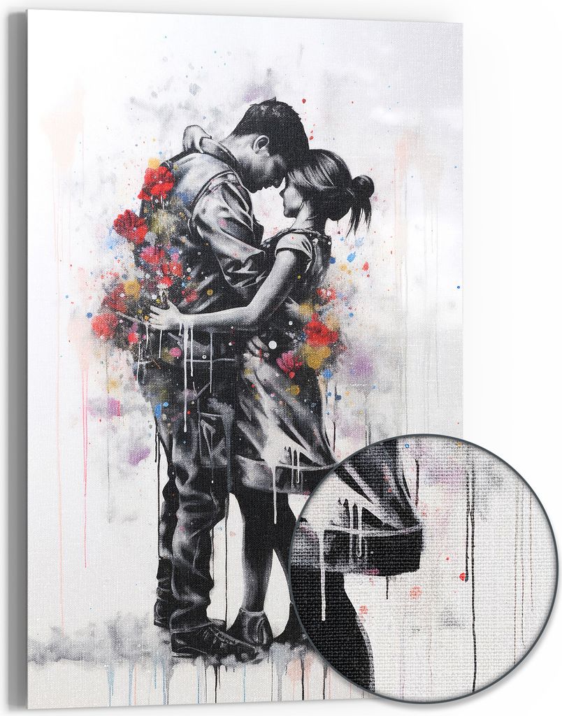 DEQOART Hybrid Leinwand Bild 60x90 cm 'Farben der Liebe' Produktbild 