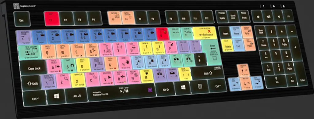 Clavier pour Montage Vidéo Logickeyboard QWERTY pour Editeur Premiere