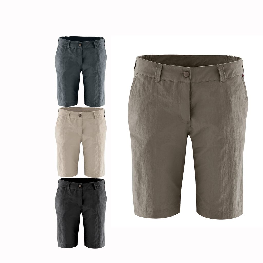 Maier Sports Nidda Outdoorbermuda kurze Trekking Hose Wandershorts Schwarz Damen, Größe:44