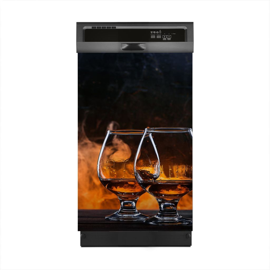 Aufkleber sticker 45x70 cm Dekorative folie Spülmaschine - Whisky Glas