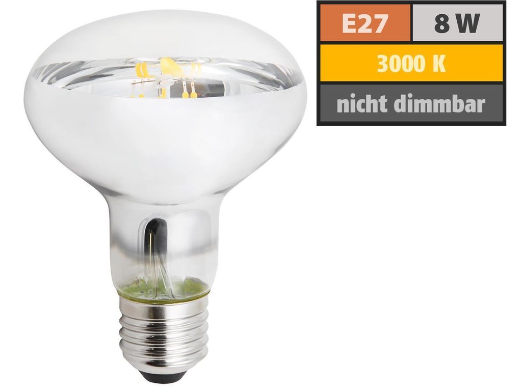 Reflektorový reflektor McShine LED, E27, R80, 8W, 800lm, Obrázek produktu 