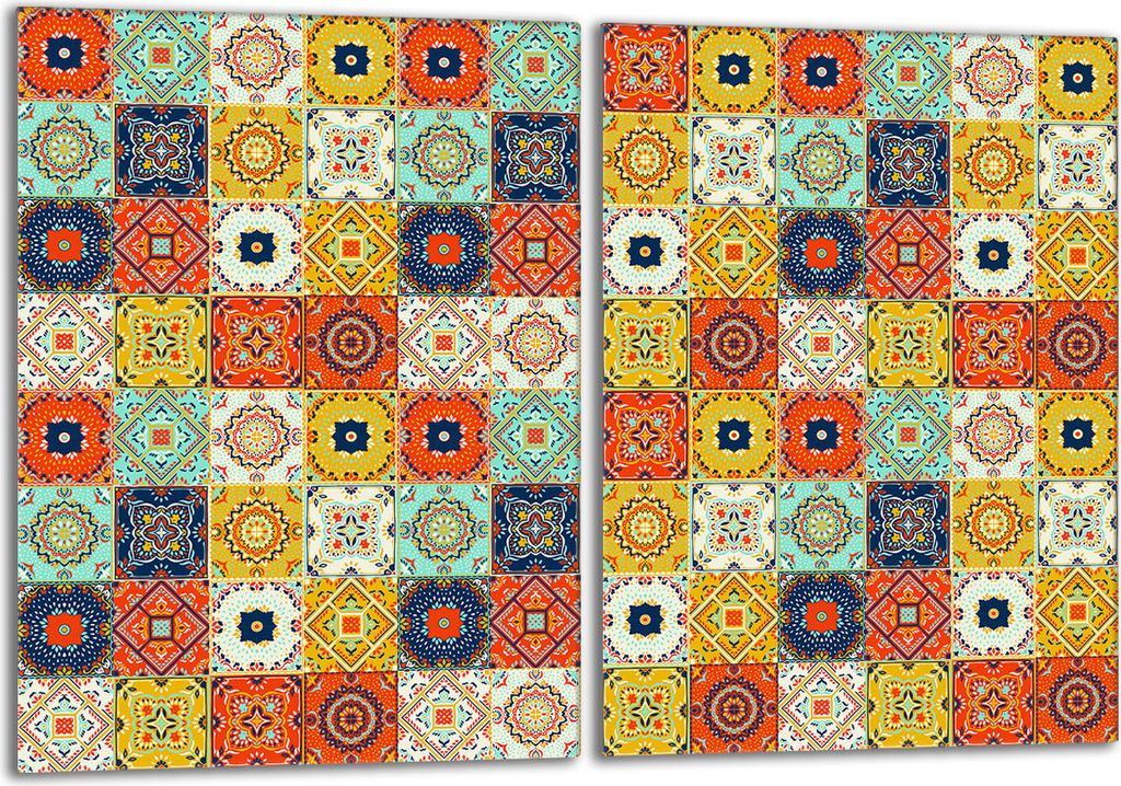 Glasschutzplatte für den Herd 2x40x52 Mosaik