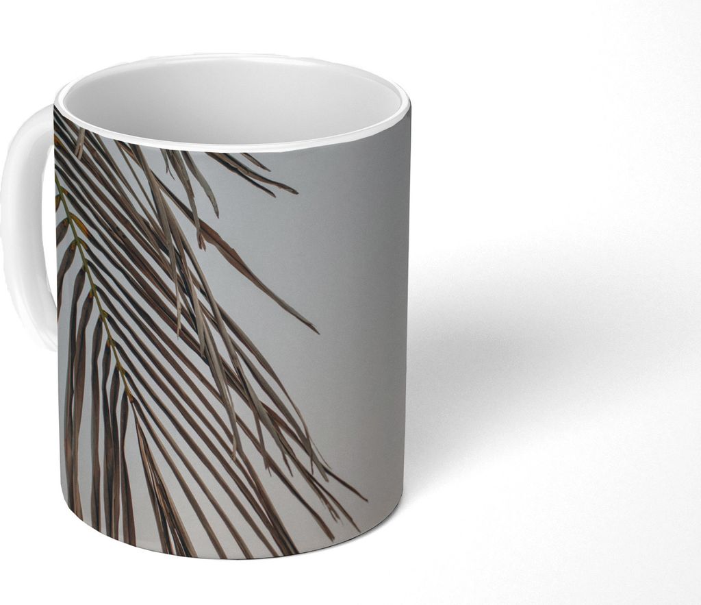 MuchoWow Tasse Kaffeetasse Kaffeebecher 350 ml Palme - Blatt - Grün Teetasse - Fototasse - Becher - Keramikbecher - Teebecher - Kaffeetasse - B...