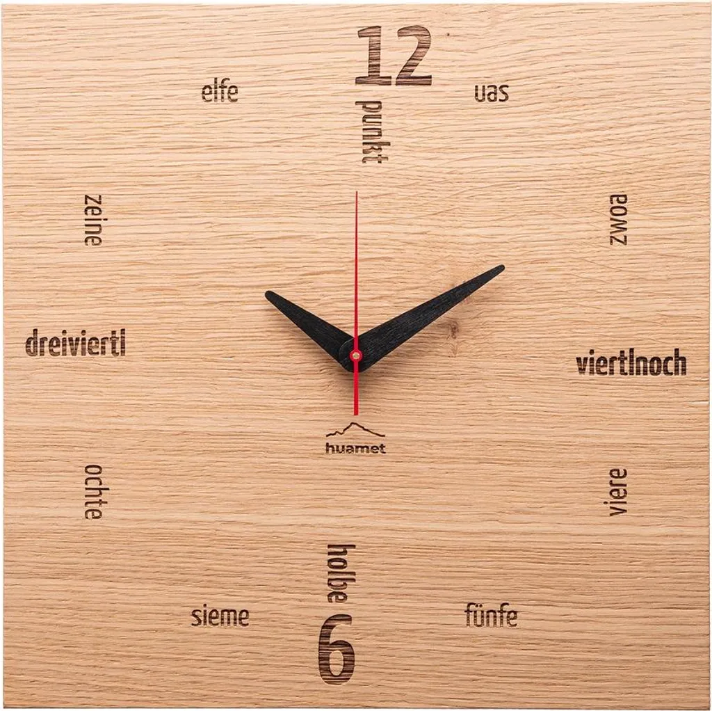 Horloge murale bois Huamet Alternate : finissez-en avec le tic-tac