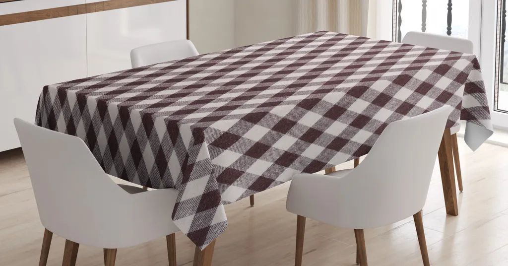 Tovaglia Esterna ABAKUHAUS Malva Scuro 140x170 - Design Tartan