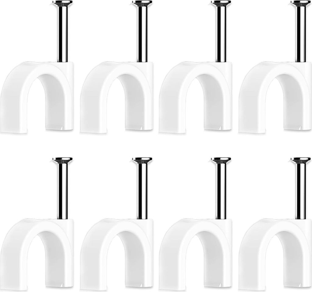 80 Stück Kabelschellen,Nagelschellen,Kabel Befestigungen,Cable Clamp,Kabelklemmen Nagel,Kabelklemmen Wand,Kabelhalter Decke,Kabelschellen Nagelsch...