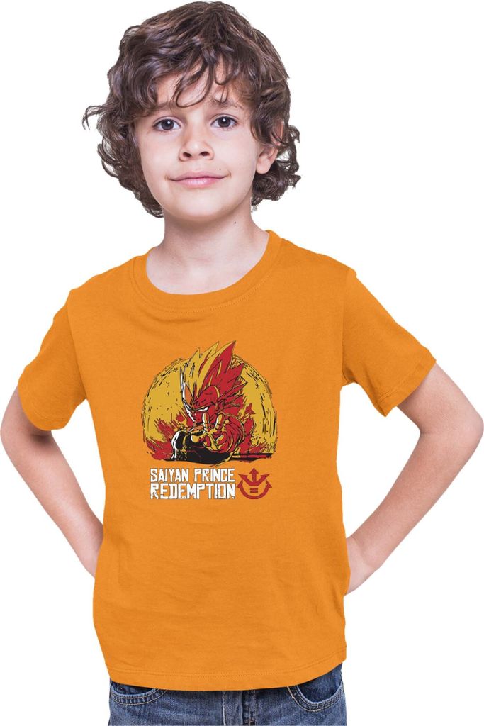 Kinder T-Shirt Dragon Anime Manga Ball Z Vegeta Prince, 3-4 Jahr - 104 / Orange