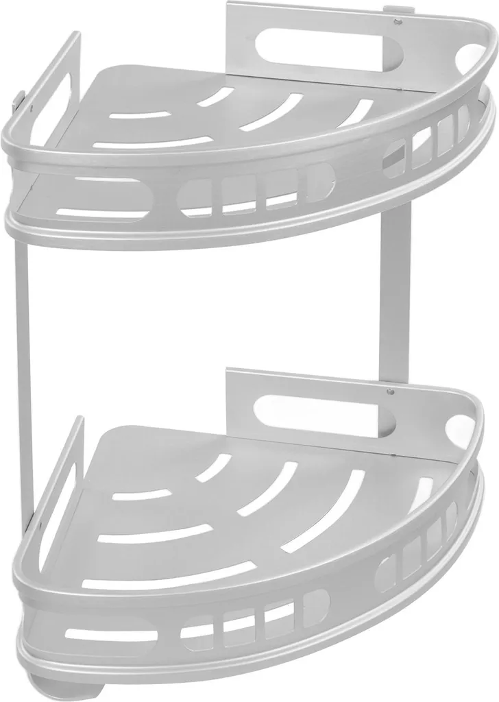 Étagère de Douche d'Angle Aluminium Multifonctionnelle Design Compact 2x - 6