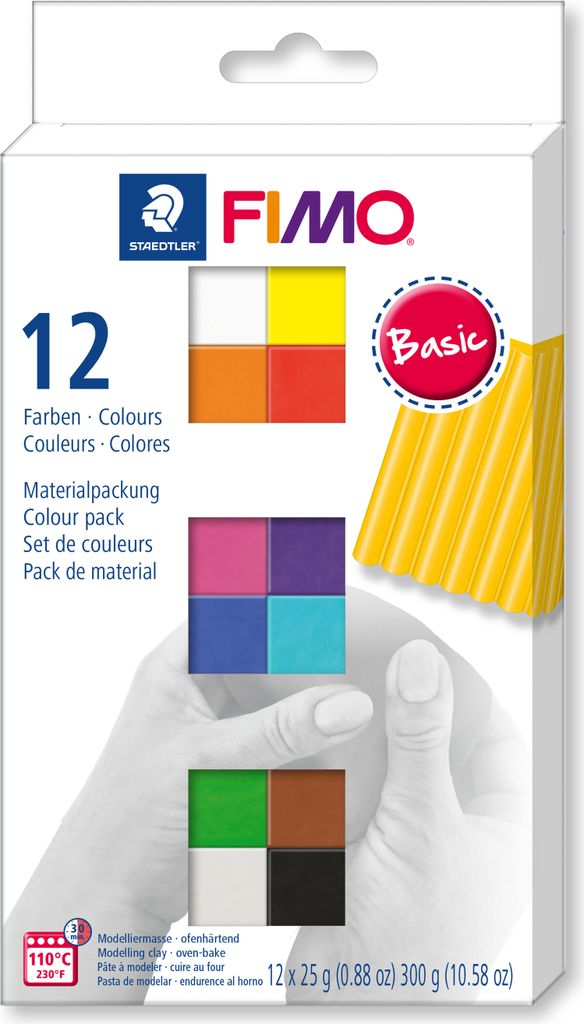 STAEDTLER argilla da modellare Fimo soft colori base 12 Immagine del prodotto 