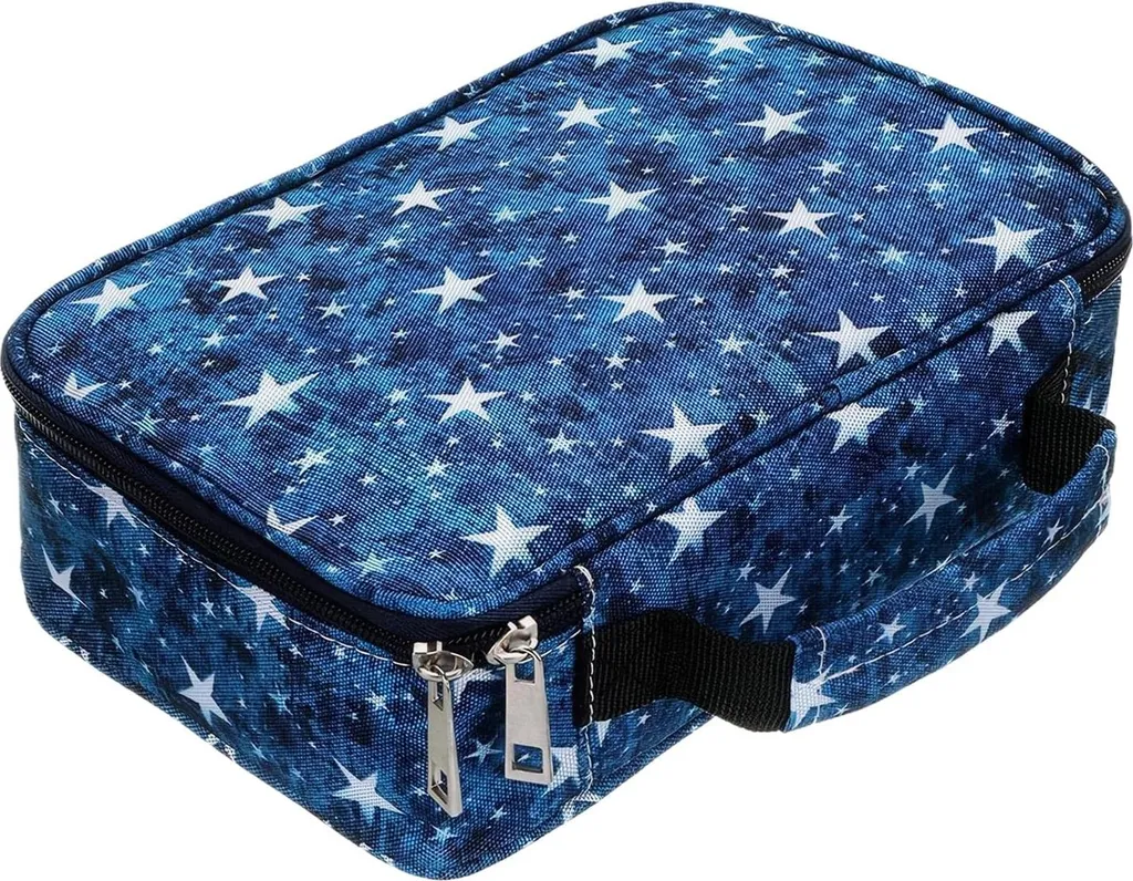 Trousse scolaire Star Blue pour fournitures de bureau et 72 crayons art