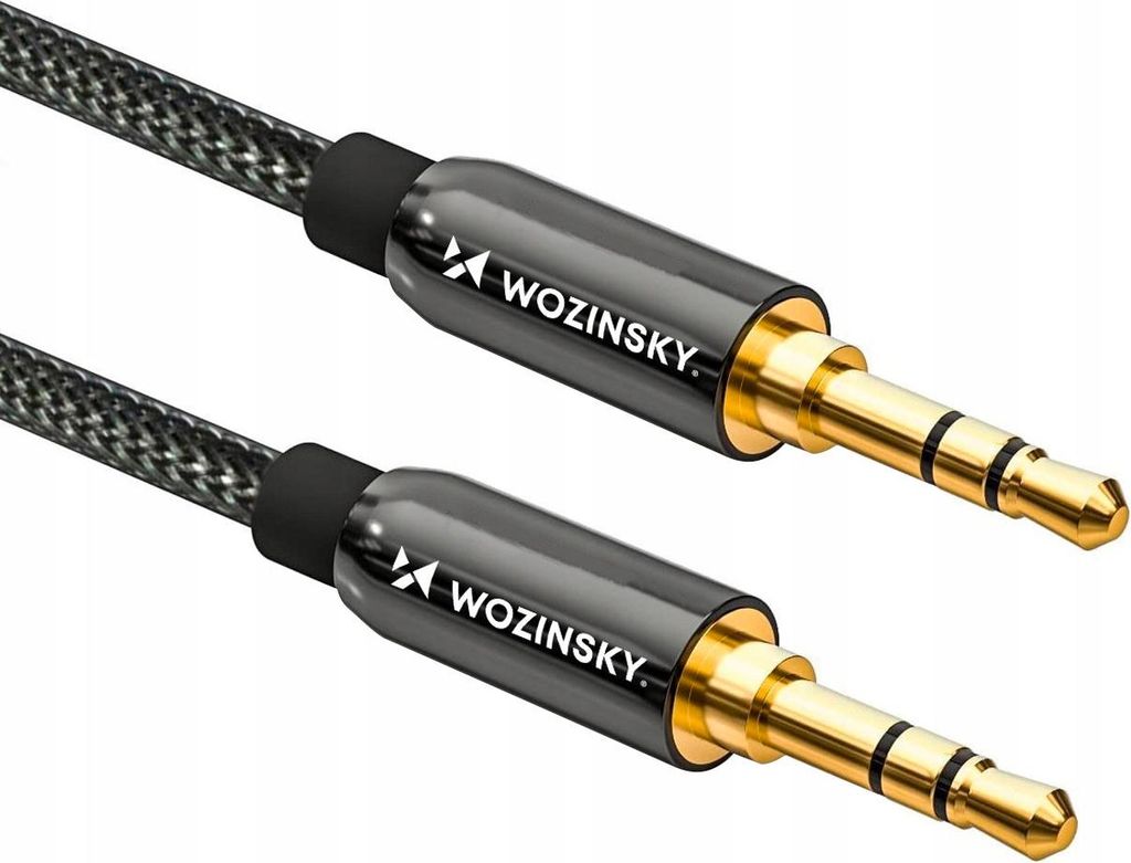 Wozinsky Universalkabel Mini Jack auf 2x AUX, 3m, Schwarz - Hochwertiges Audiokabel fr optimale Klangbertragung