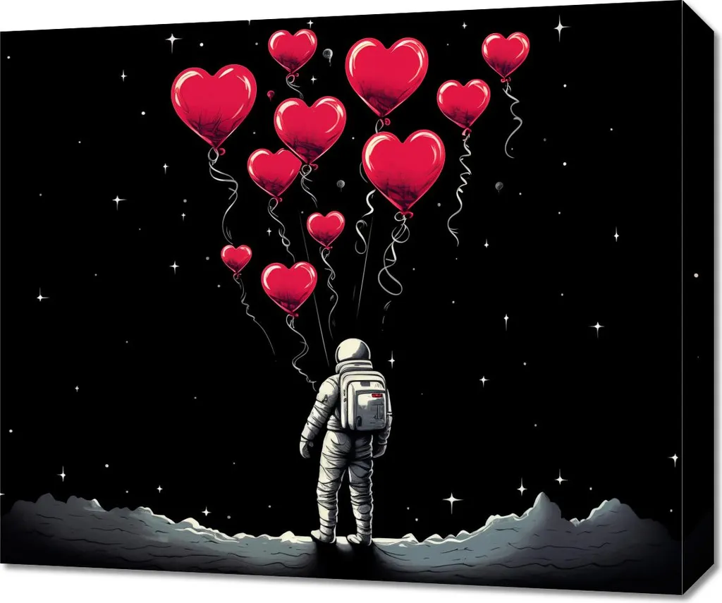 Tableau Astronauta Propres cellules 60x50 cm avec impression HD premium
