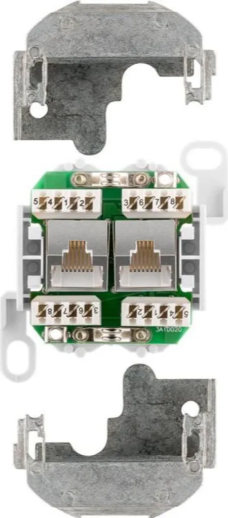 Prise RJ45 murale double Allteq pour brancher PC et décodeur TV - 3