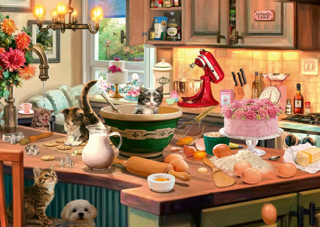 Puzzle di Steve Read: Al tavolo della cucina (Puzzle Immagine del prodotto 