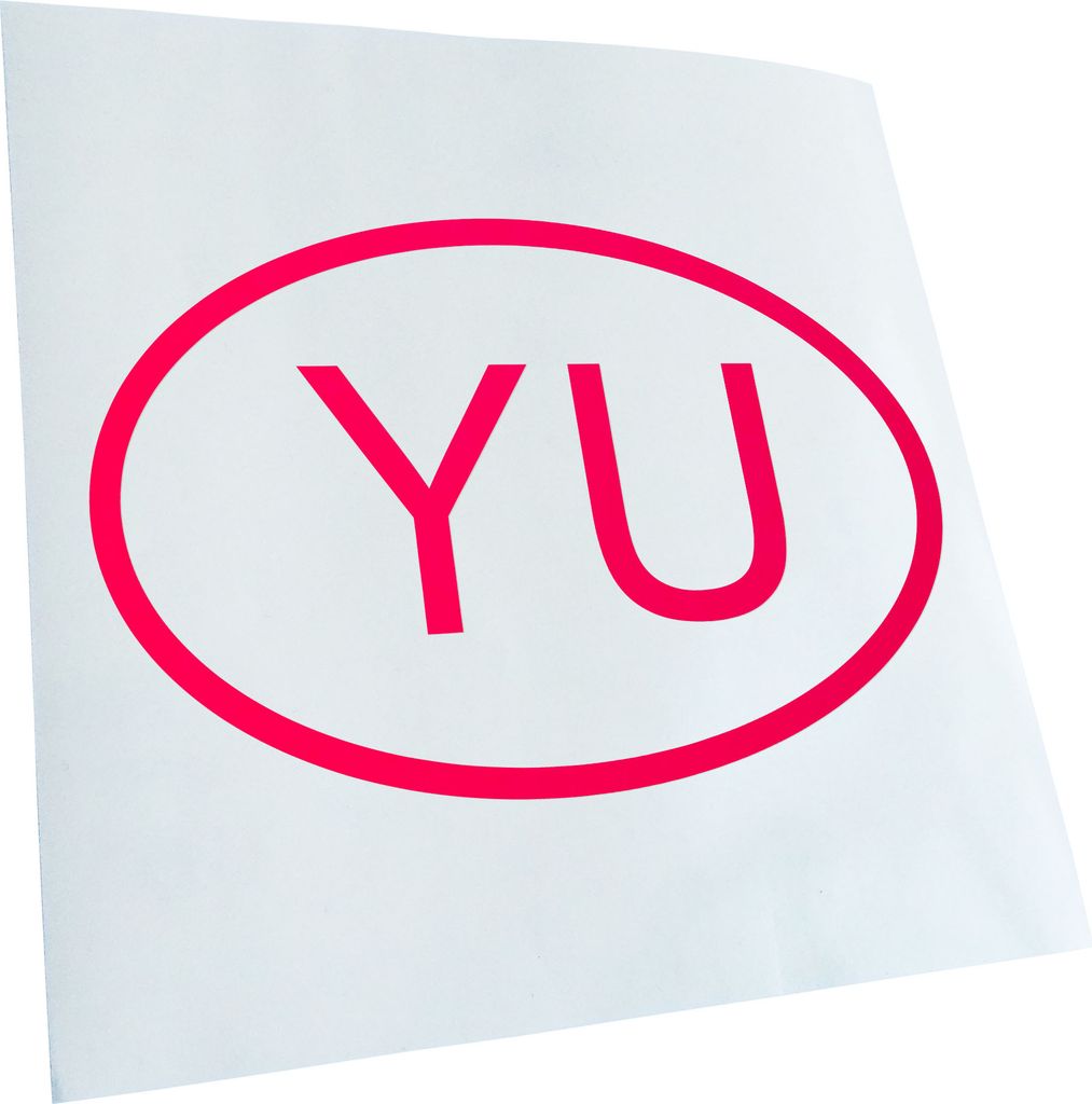 Kiwistar - Autoaufkleber - Jugoslawien YU Heckscheibe - Aufkleber für Auto Kfz Fahrrad, LKW, Truck Mofa