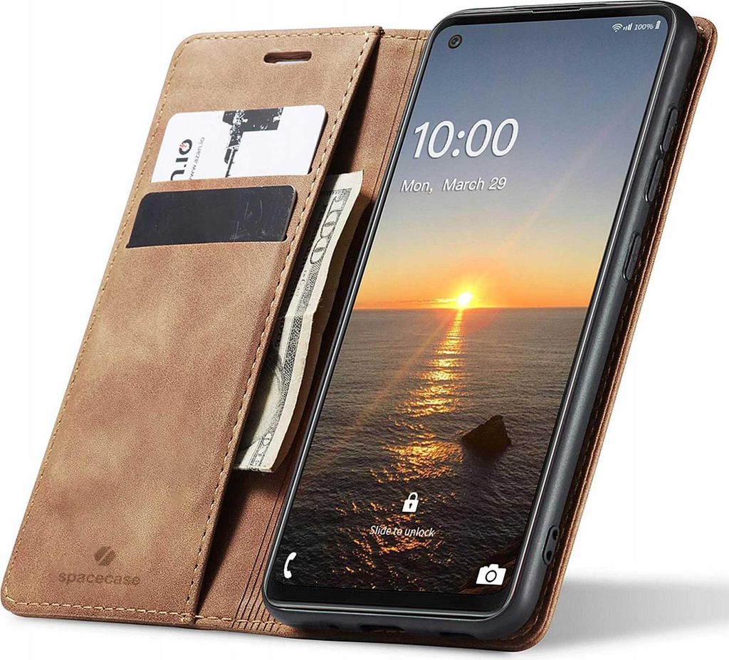 Spacecase Geldbörse Galaxy A21s hellbraun