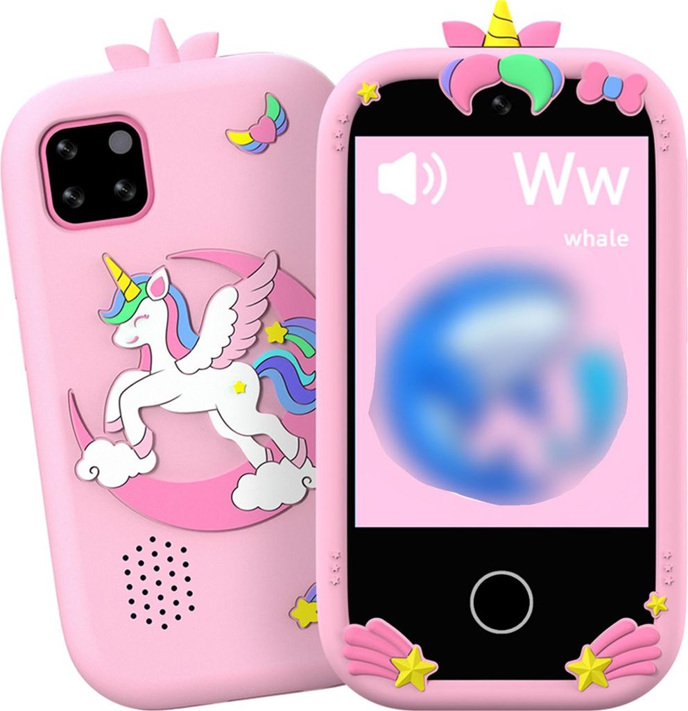 2.8-Zoll-Touchscreen-Kinder-Smartphone mit Spielen, Kamera, MP3/MP4-Player und integriertem 32-GB-Speicher Pink