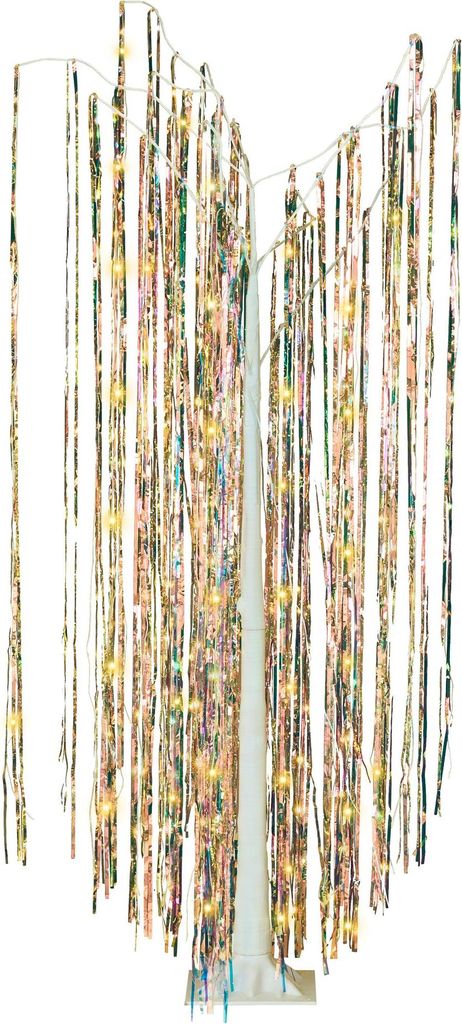 BELIANI Outdoor LED Weihnachtsbeleuchtung Mehrfarbig PVC u. Metall 163 cm in Baumform mit Stromanschluss zum Aufstellen Außen Deko Adventsdekoration