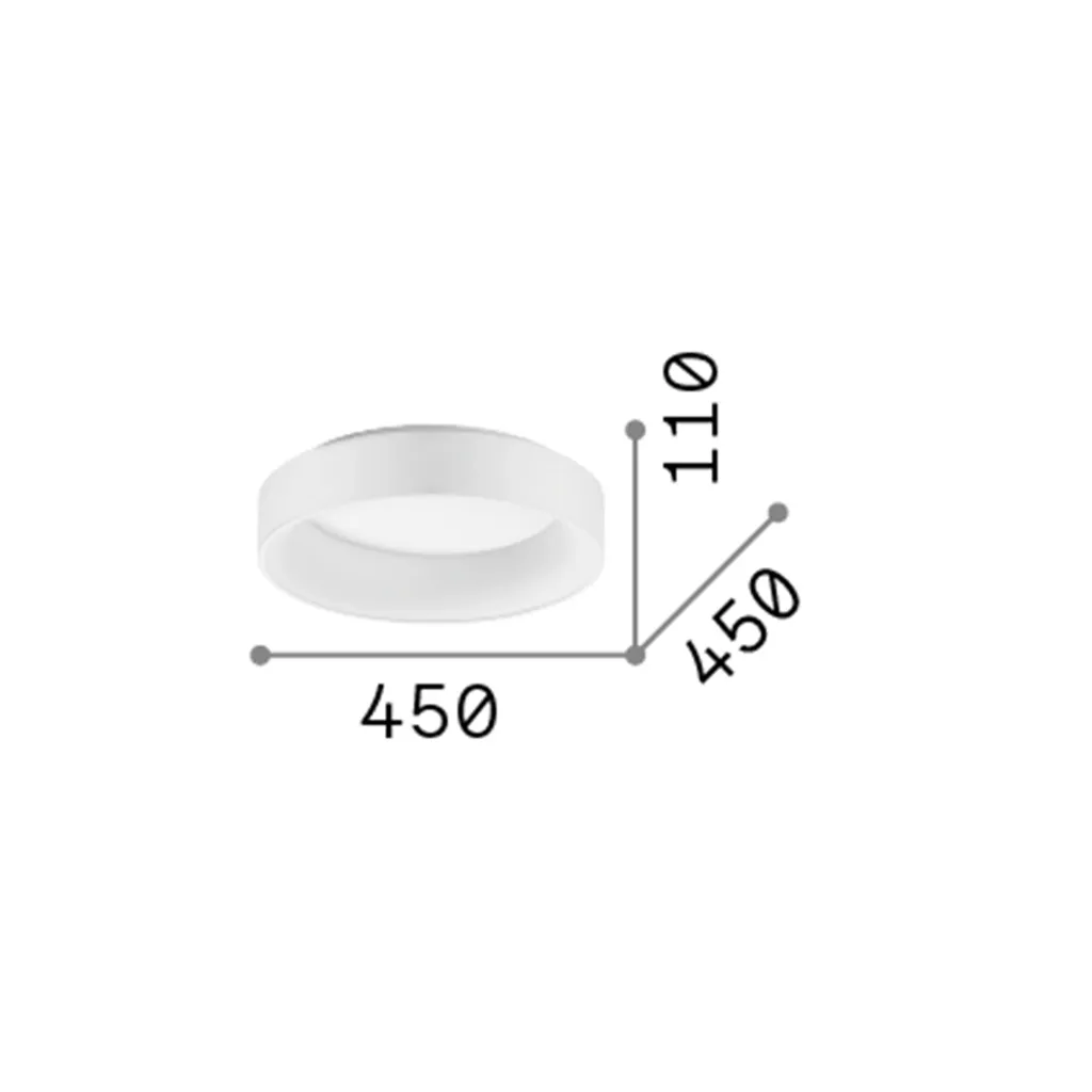 Plafonnier LED 30W Blanc Chaud 3000K Ziggy en Métal : Éclat Durable