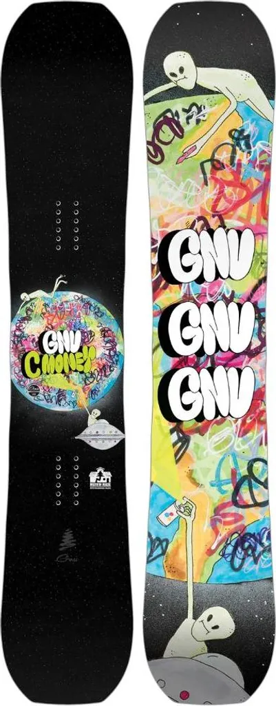 Snowboard Gnu C Money 156cm multicolore - Cambre C2 et Magne-Traction