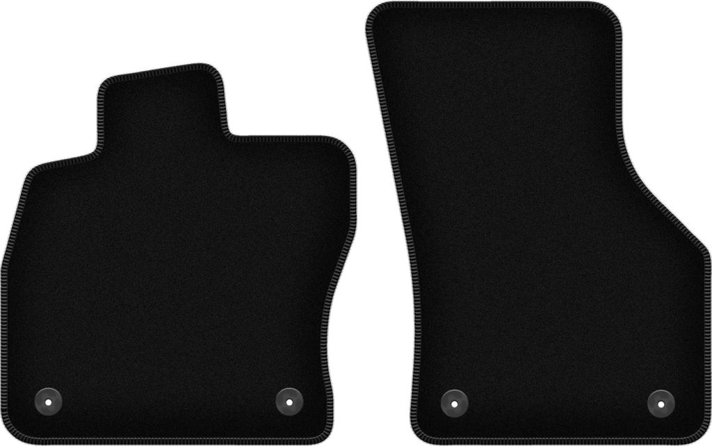 Wielganizator Velours-Autoteppiche vorne – passend für Skoda Octavia IV A7 (Limousine, Kombi, Variante, Liftback, Bj. 2020-) – schwarz, passge...