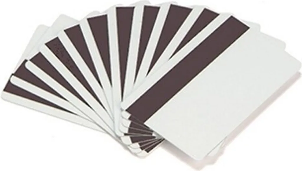 Carte Plastique 30mil 0,76mm avec Piste Magnétique Lo-Co Vierge Blanche
