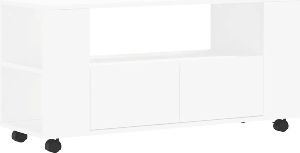 SYFAX™ Mobile Porta TV Bianco 102x34,5x43 cm in Legno Multistrato