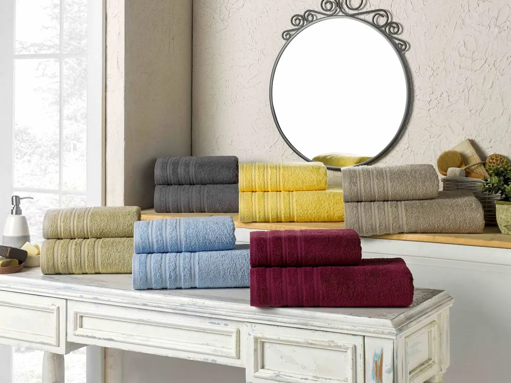 Set di asciugamani Viva 2 pezzi 50x100 e 70x140cm beige - 2