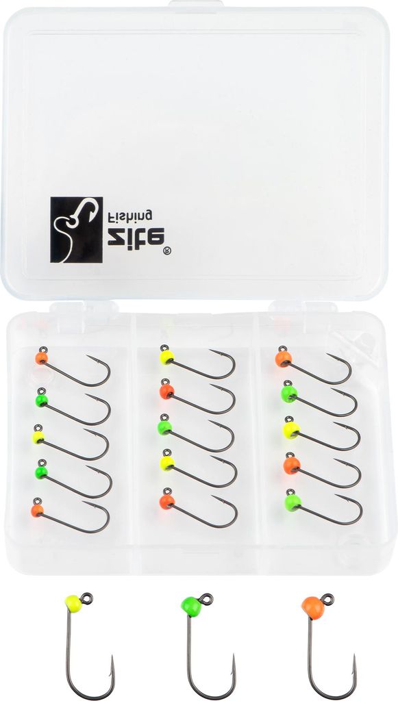 Zite Fishing Tungsten ProSharp Jighaken Set #4 Neon Produktbild 