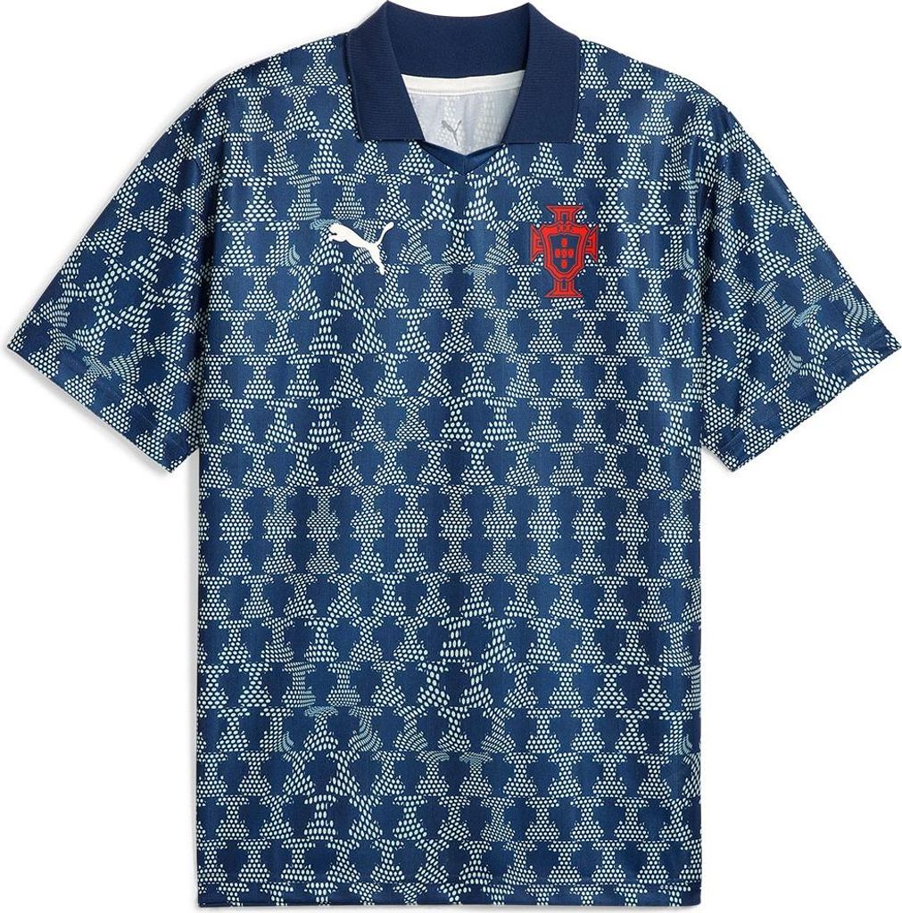 Puma Portugal Football Energy+ Retro Kurzarm-t-shirt Blau Produktbild 