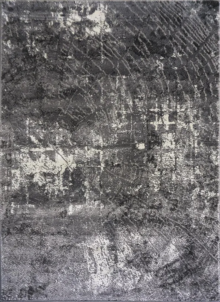 Tapis Gris Anthracite Zara 8507 Doux et Résistant 120x180 cm pour Maison
