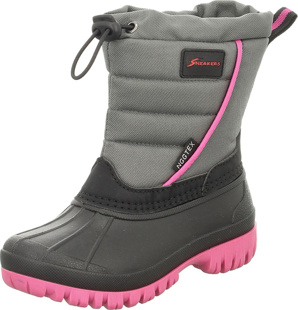Sneakers Mädchen-Allwetterstiefel Grau-Pink, Farbe:grau, EU Produktbild 1