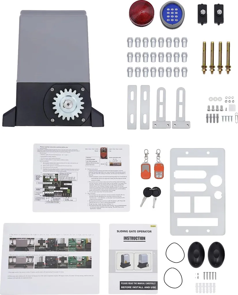 Motorisation portail coulissant 1600 kg - Moteur électrique 750W kit