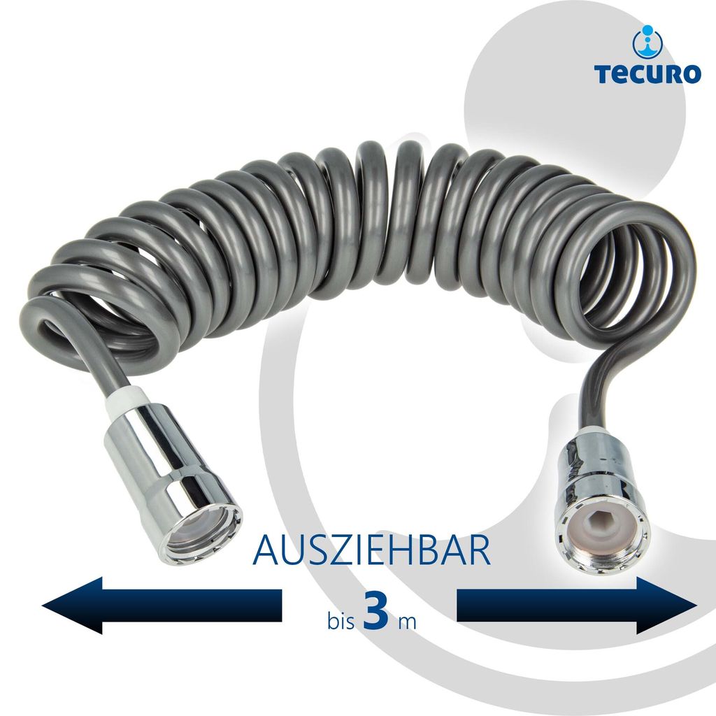 tecuro Spiral - Brauseschlauch Elegance-Plus, ausziehbar Produktbild 