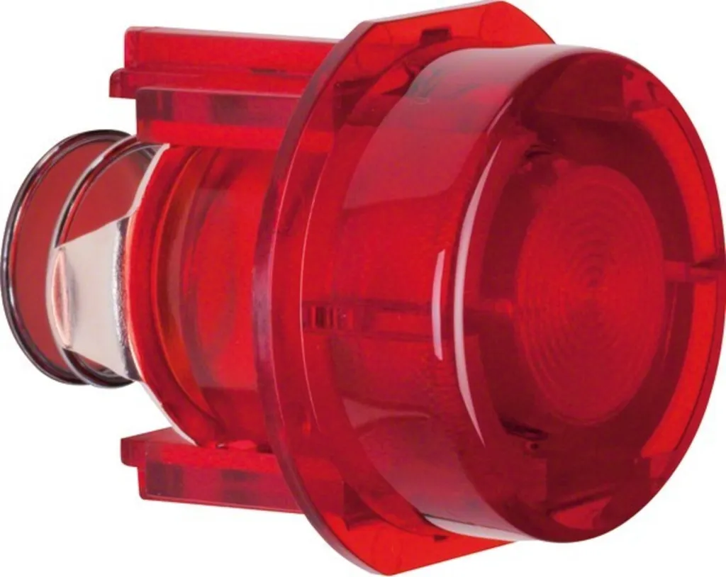 Bouton-poussoir Berker 1279 translucide rouge pour signalisation E10