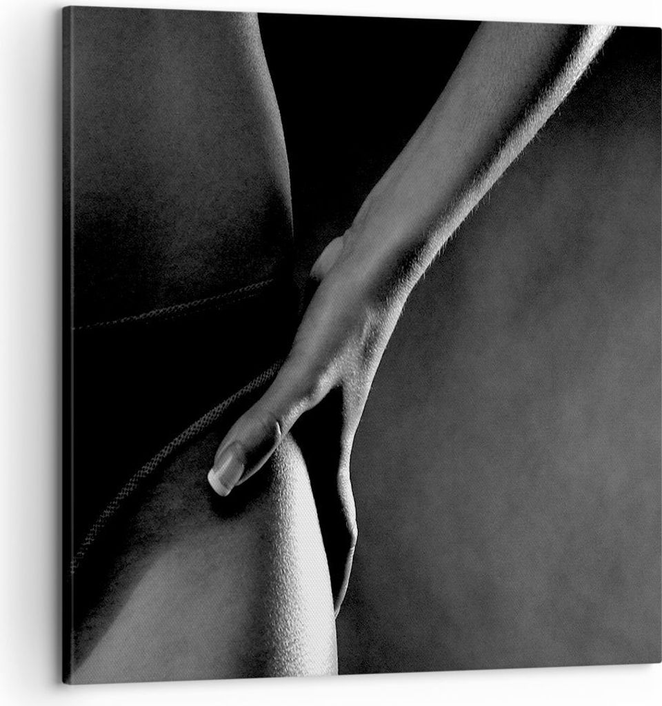 Bild auf Leinwand - Leinwandbild - Frau Modell erotisch - 60x60cm - Wand Bild - Wanddeko - Leinwanddruck - Bilder - Kunstdruck - Wanddekoration - L...