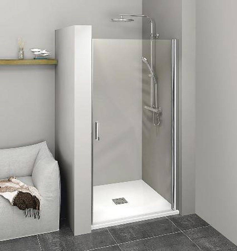 Polysan Zoom Line - Duschtür einteilig 1000 mm, Aluminium glänzend/Klarglas ZL1210
