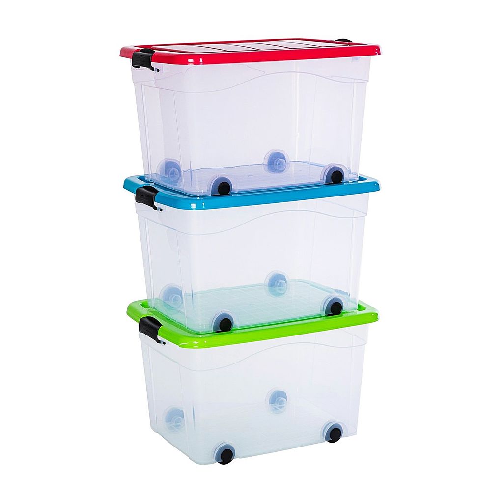 Aufbewahrungsbox mit Deckel Staubox Stapelkiste Stapelbar Box Kiste Aufbewahrung 