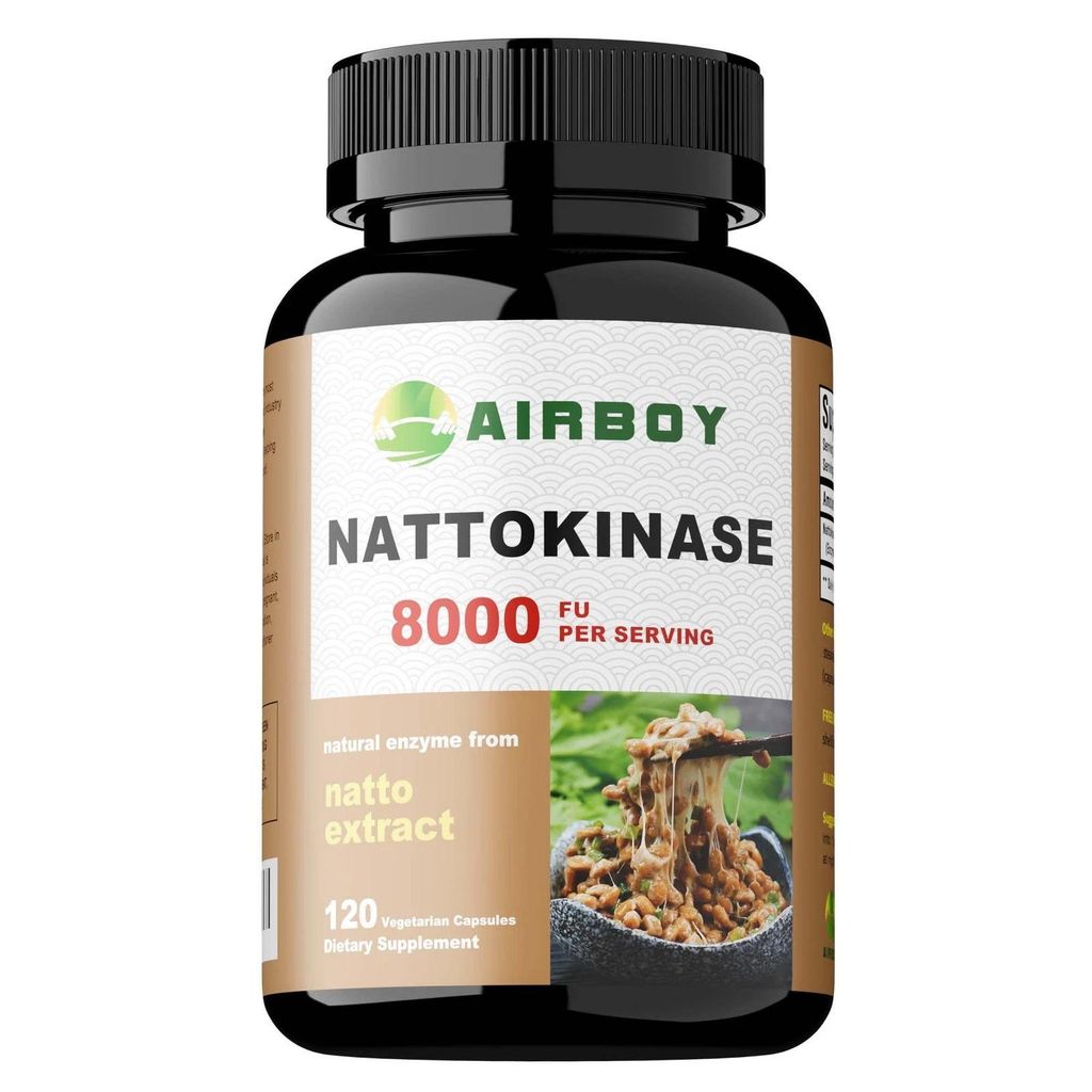 Nattokinase (120 Kapseln) Nahrungsergänzungsmittel, Herz, Kreislauf, Herzgesundheit, Blutdruck, Herz-Kreislauf-Gesundheit, Immunsystem