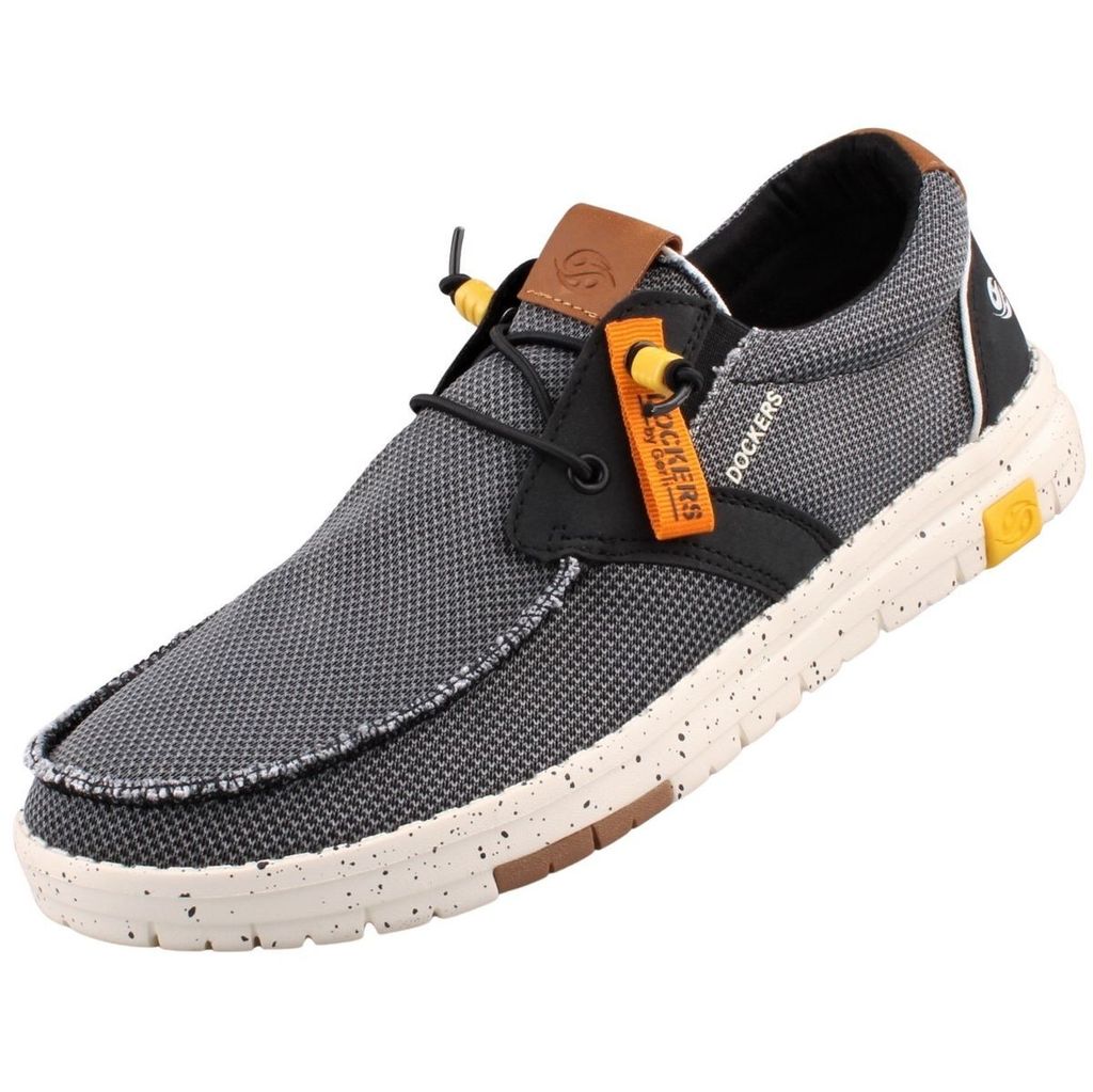 Dockers by Gerli Herren Schuhe Sneaker Slip On Turnschuh Sneaker Textil, Farbe:Schwarz, Schuhgröße:EUR 42, Artikel:-100 black