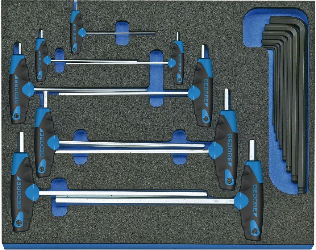 GEDORE 2005 CT2-DT 2142 Winkelschraubendreher-Satz in Check-Tool-Modul, 17-teilig, 2016540