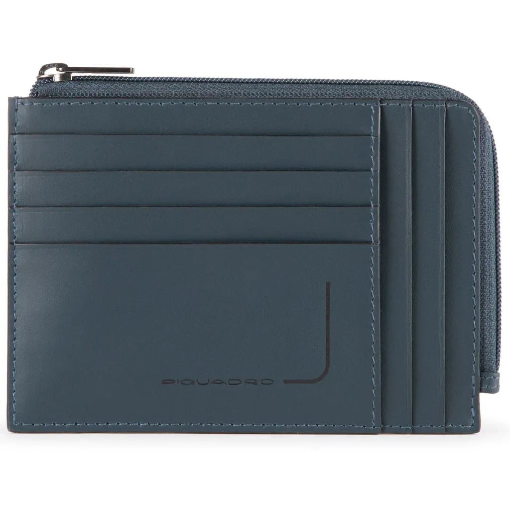 Piquadro PQJ Étui à cartes 12,5 cm cuir noir anti-piratage RFID