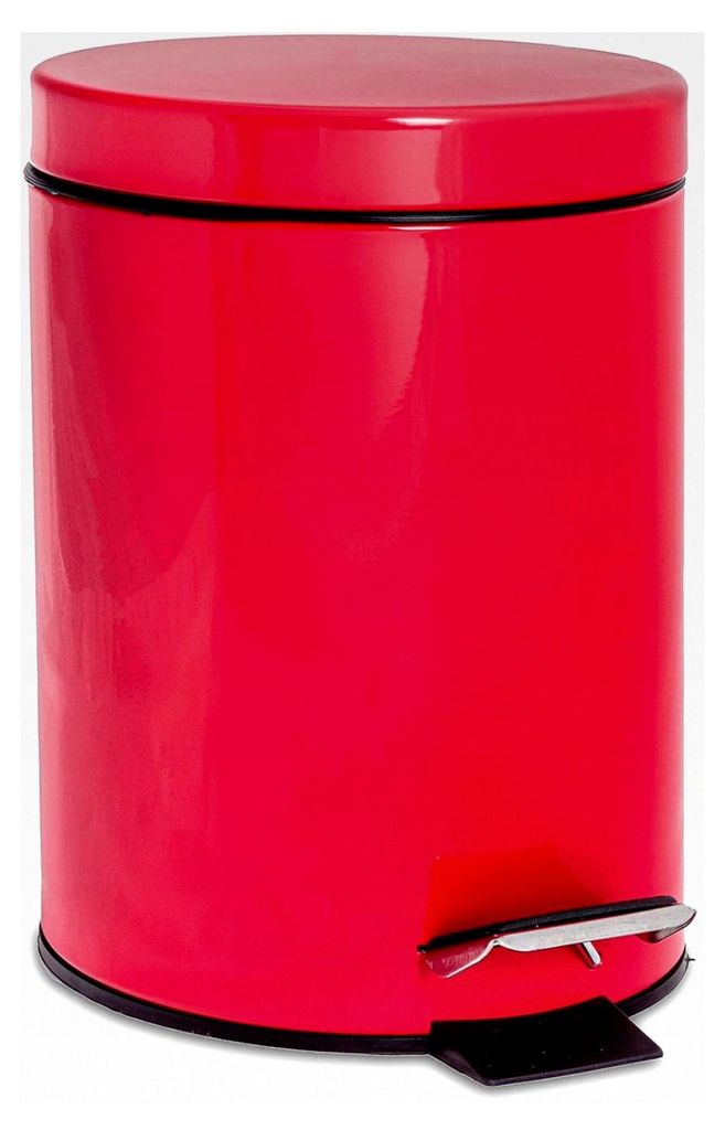 Runder Badezimmerpedalbehälter - 3L - Rot