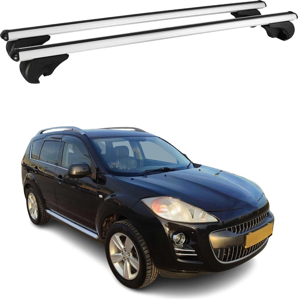 Dachträger Grundtäger für Peugeot 4007 2007-2012 75kg Alu Silber 2 tlg