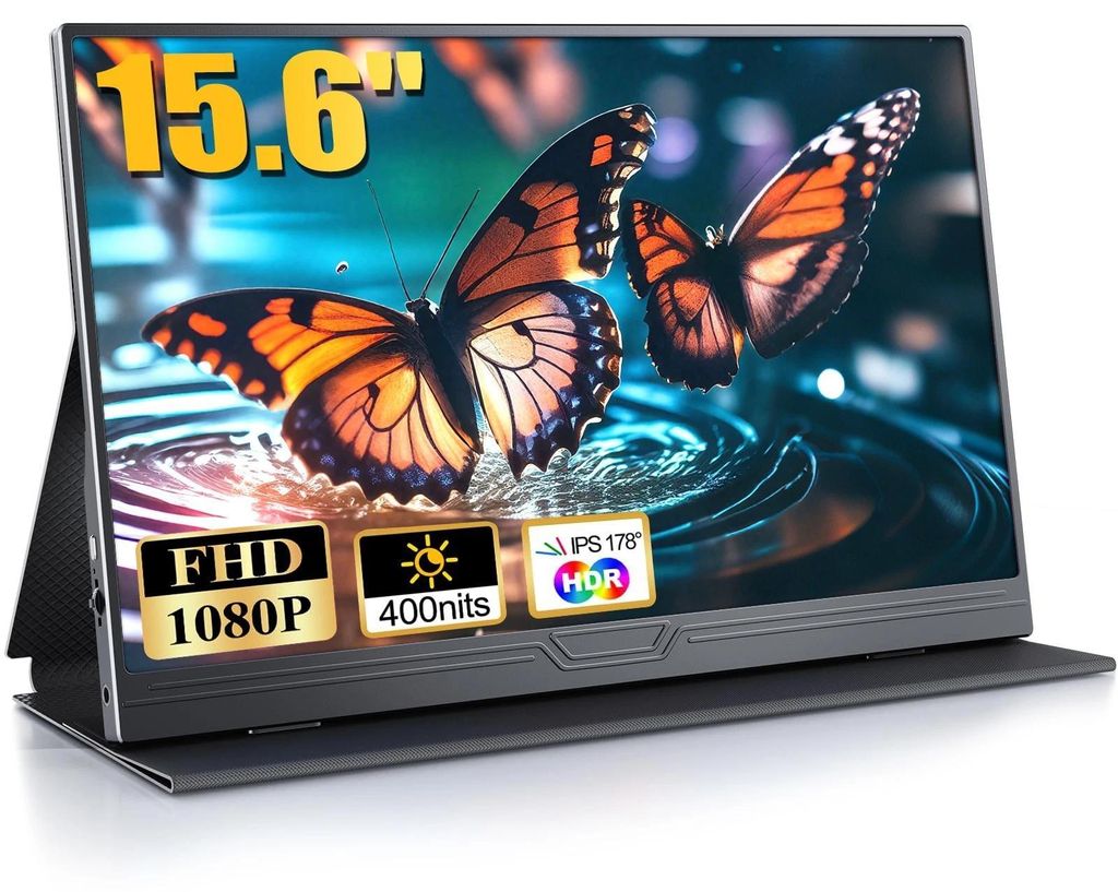 Tragbarer mobiler 15,6-Zoll-Monitor FHD 1920 x 1080 HDR mit Produktbild 