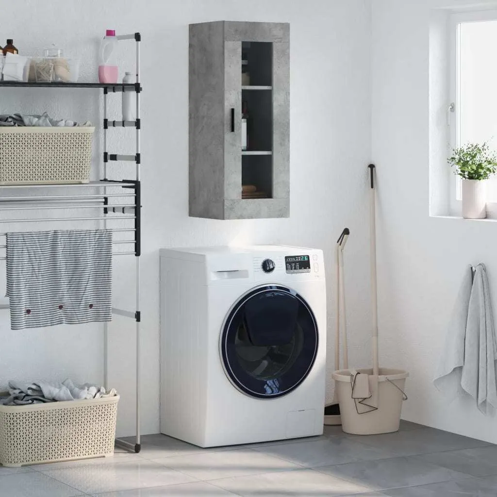 vidaXL Armadio a Muro Grigio Cemento 34,5x34x90 cm | Pensile Moderno