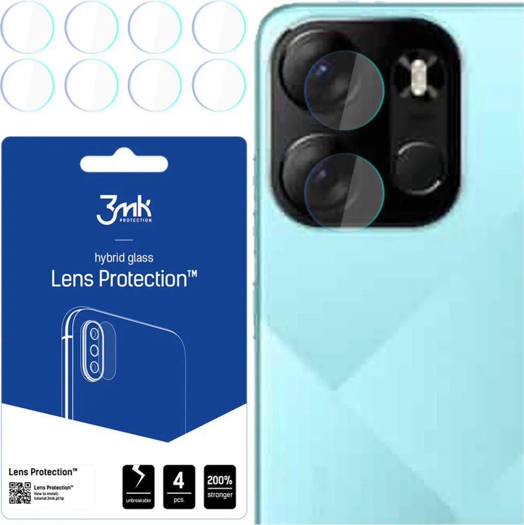 Vetro Ibrido 3mk Lens Protection per Tecno Pop 7 / Spark Go 2023 7H