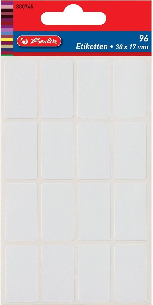 Herlitz 830745, Rechteck, Universal, 6 Blätter, 8 cm, 12,5 cm, 17 mm