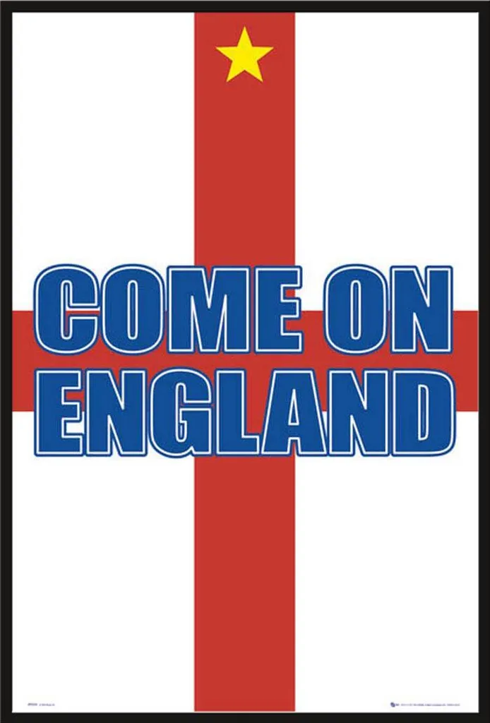 Cadre Photo Shinsuke Maxi et Affiche Angleterre Come On Vitre Protection