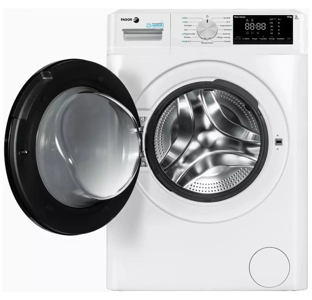 Lave-linge Induction 10kg Fagor 1400 tours 15 programmes Fin Différée - 2